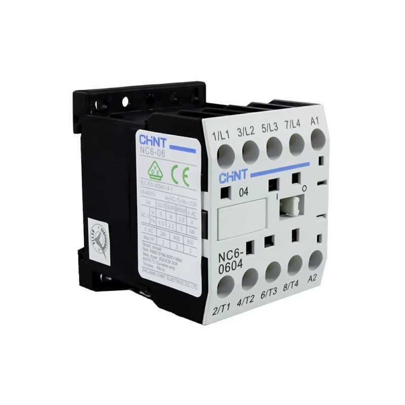 Mini Contactor NC6 9A, 4N/O main contacts AC3