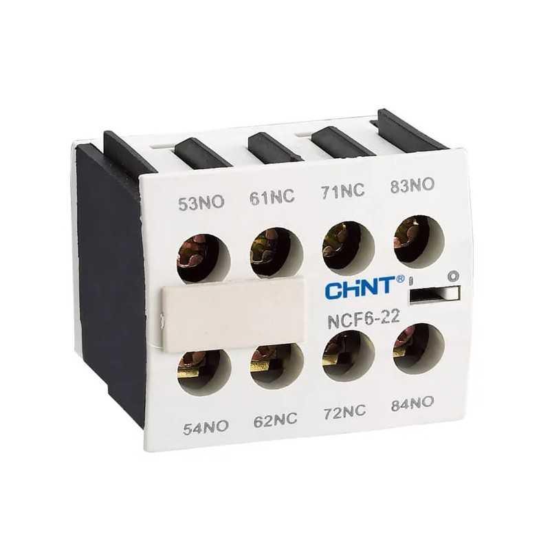 Contacto auxiliar frontal NC6 NA+NC (0,95A/AC15 0,15A/DC13)
