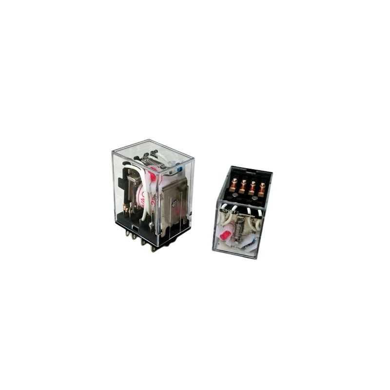 Minirele JZX, bob 110Vdc, 4NC/NA, 3A con indicador led