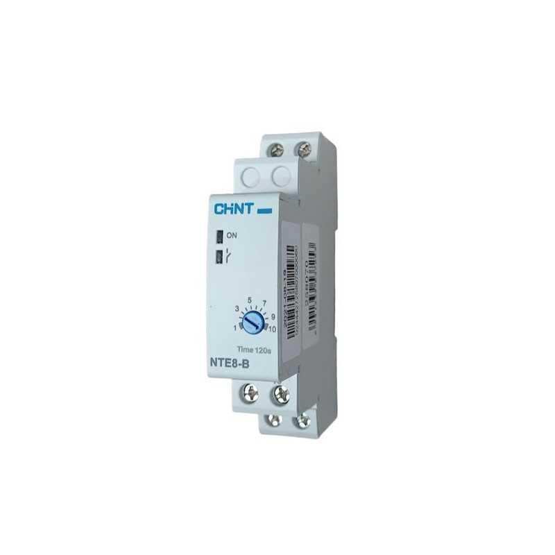 Rele Temporizador Elect. ON-Delay, 230Vac 12-120 Seg. 5 Amp., con indicacion de bobina y contacto