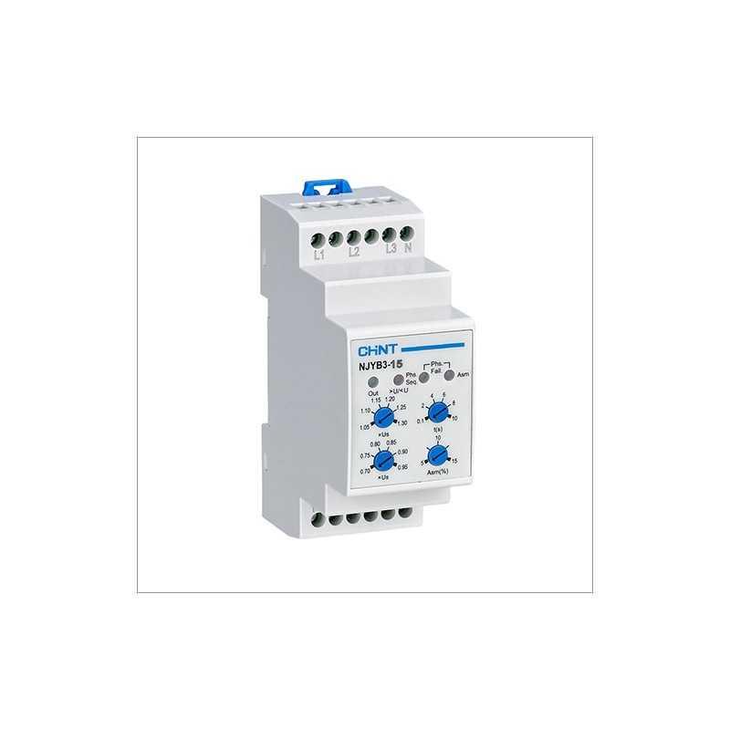 Rele asimetria 3P+N 380/220V falla fase, S/B voltaje, secuen+TEMP PTC