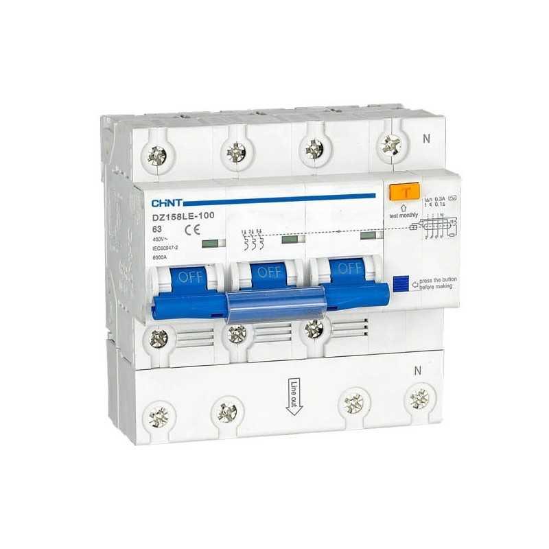 Interruptor diferencial 4Px80A 300mA 6KA DZ158LE