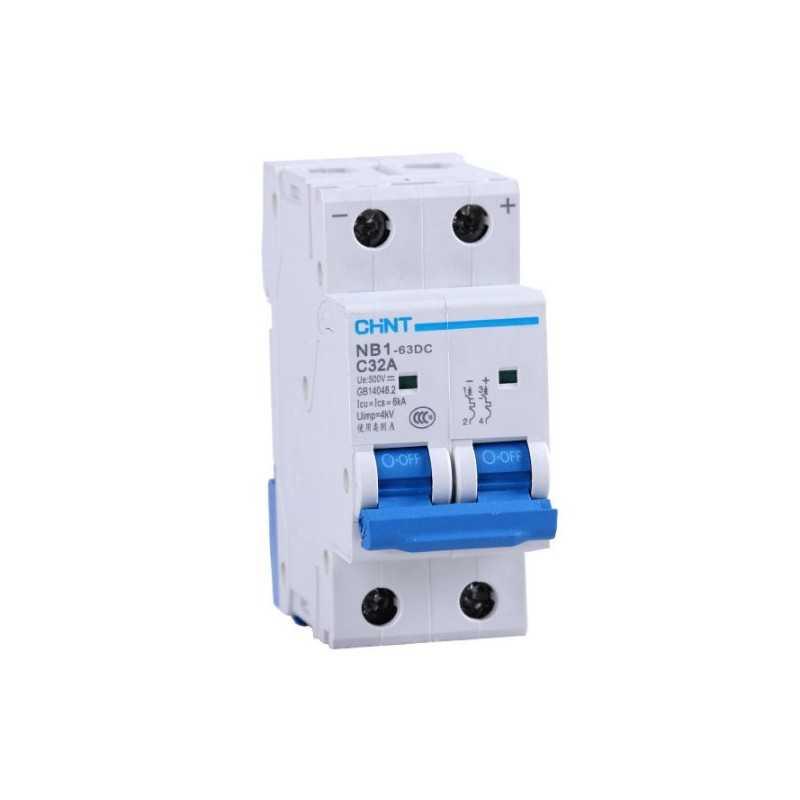 Interruptor DC 2Px04A 500VDC, curva C