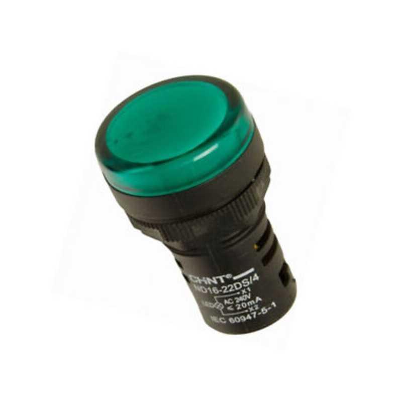 Piloto compacto IP65 Ø22mm 24Vac/dc Verde c/ led