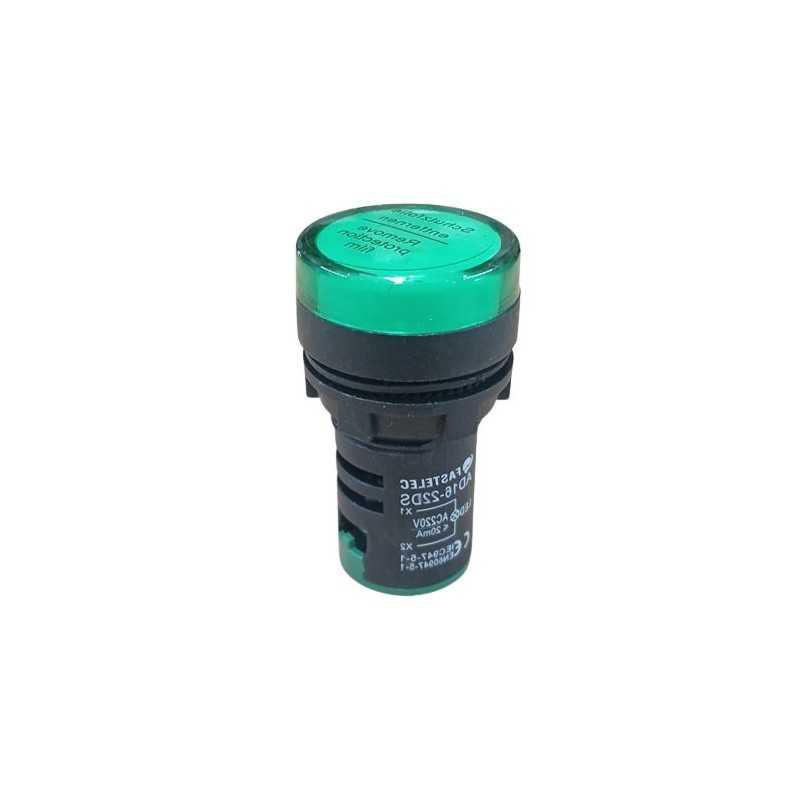 Piloto LED compacto IP65 Ø22mm 24Vac/dc Verde