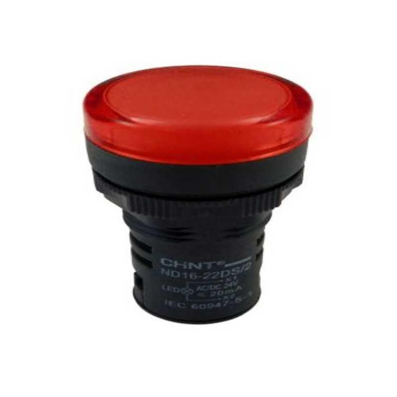 Piloto compacto IP65 Ø22mm 220Vac Rojo c/ led