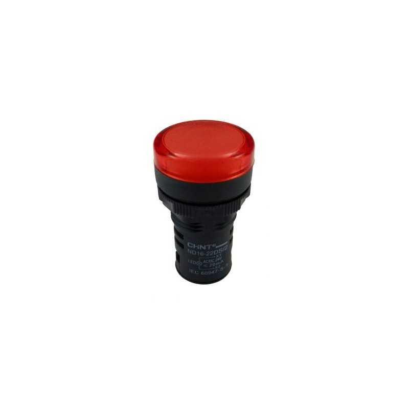 Piloto compacto IP65 Ø22mm 220Vac Rojo c/ led