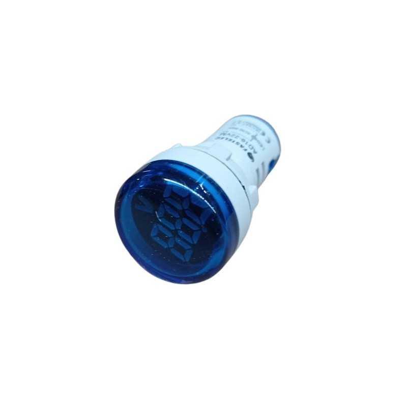 Voltimetro LED ø22mm 50-500VAC,AzuI