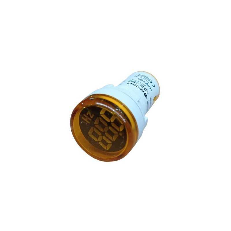 Frecuencimetro LED ø22mm / 0 -99Hz, 50-500VAC, Amarillo