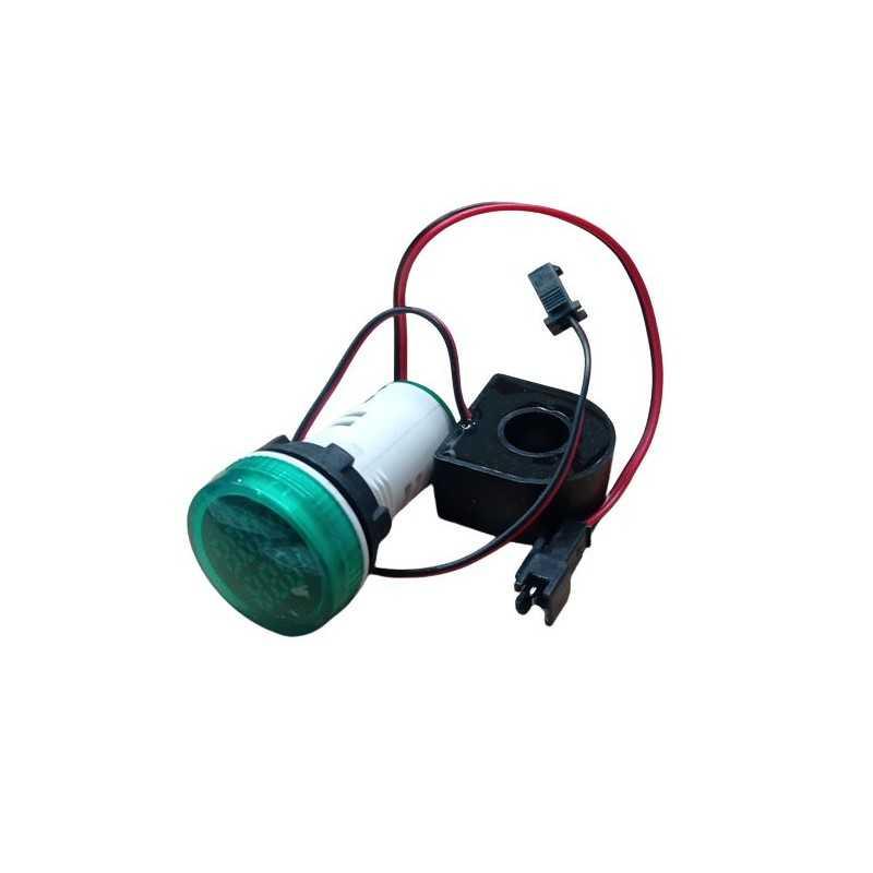 Voltimetro /amperimetro LED Verde ø22mm, 100A 50-500V