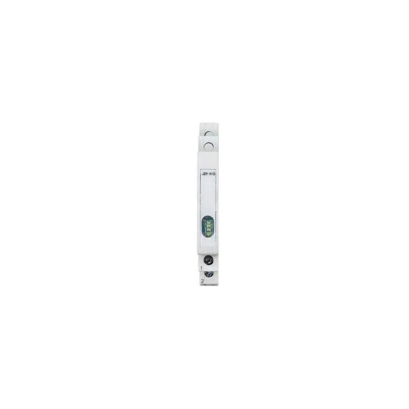 Piloto DIN, 230V 9mm ancho 1/2 din verde