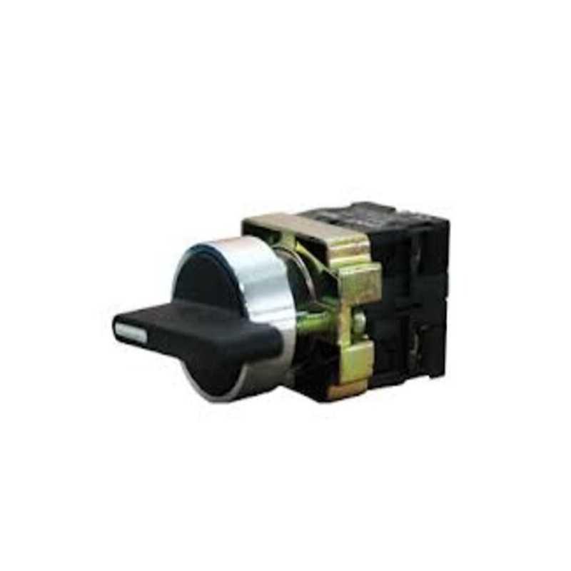 Selector manilla corta metalico 3 pos. c/retorno (1-0-2) 2NA