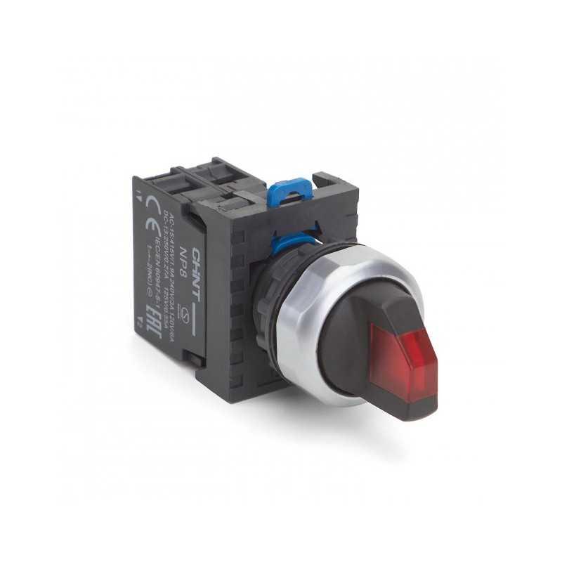 Selector luminoso rojo 2 posiciones fijas AC110V-230V