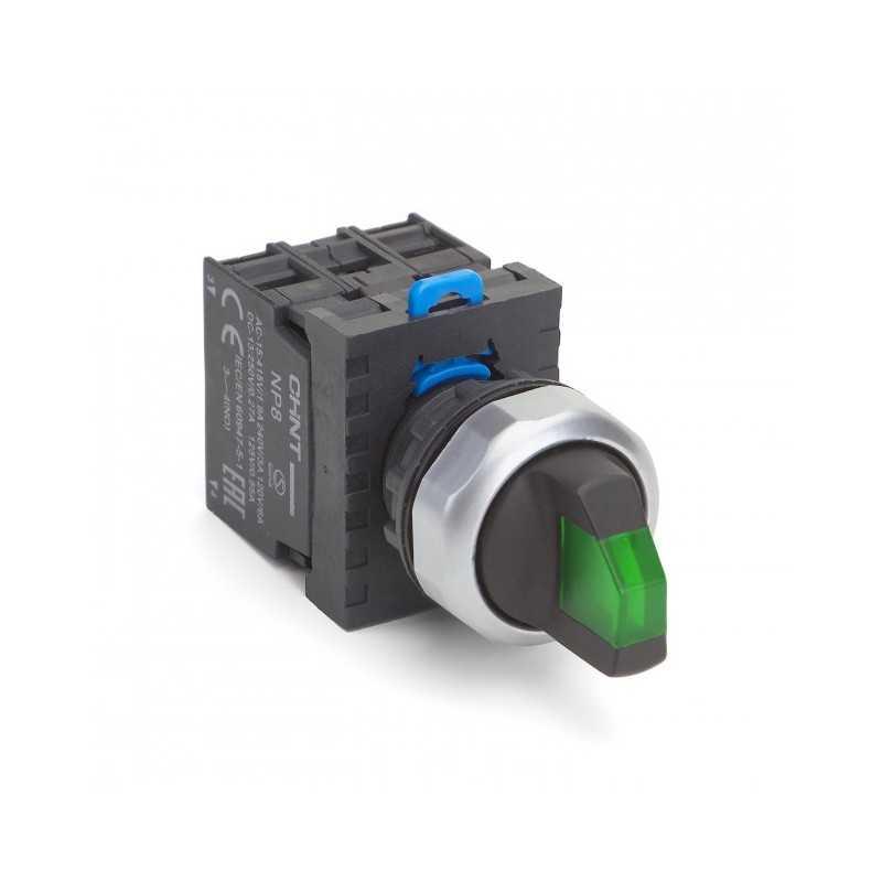 Selector luminoso verde 3 posiciones fijas AC110V-230V