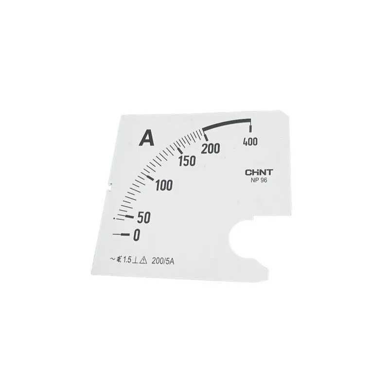 Escala AC p/ Amp., 96x96mm, 0-50A.