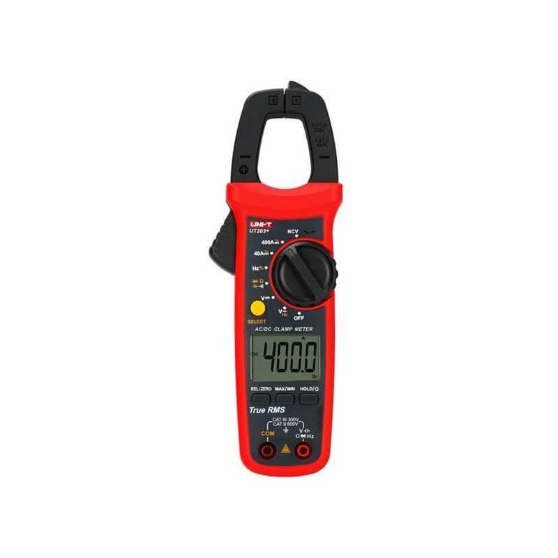 Amperimetro de tenaza, 600Vac/dc, 400Ac/dc, 40MO
