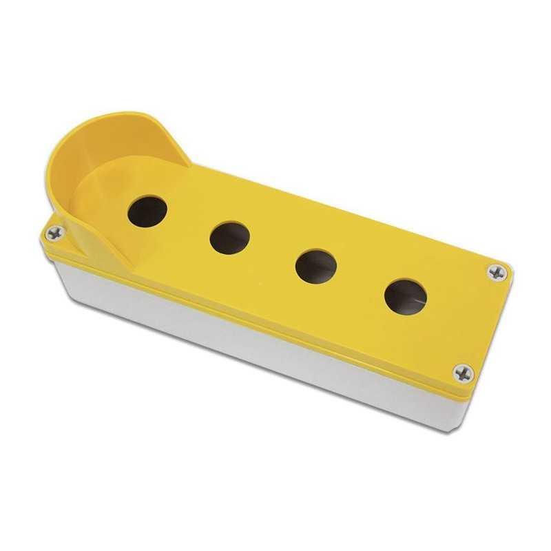Botonera PVC con proteccion 4 perforaciones Ø22mm