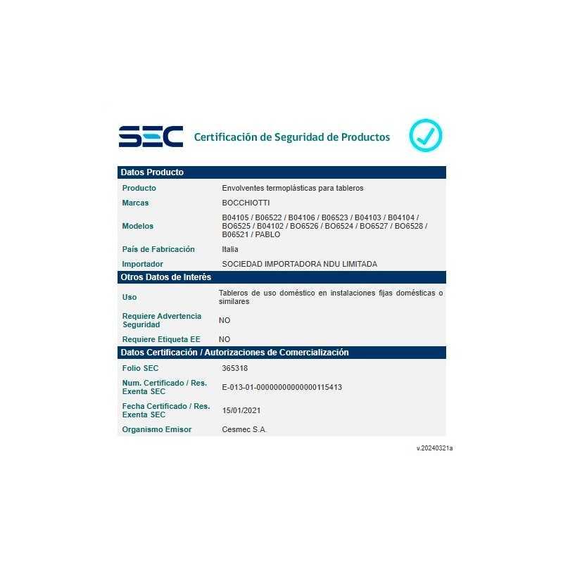 Caja policarbonato IP65 12 modulos pta transparente, Italia