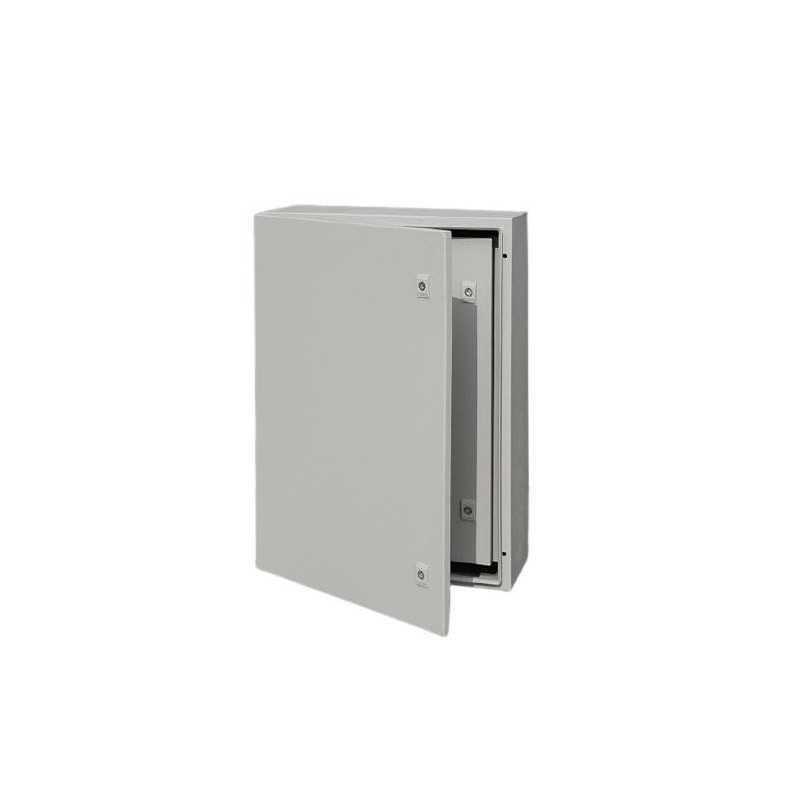 Caja metal 500x400x200mm RAL7035 cubre eq y placa naranja