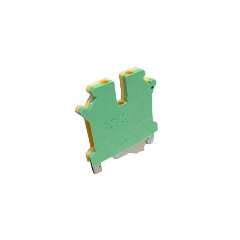 Borne tierra 2.5mm² (22-12 AWG) verde