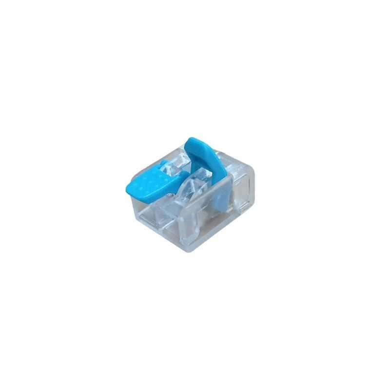 Conector rapido de 1 polo 2 salidas azul/blanco,