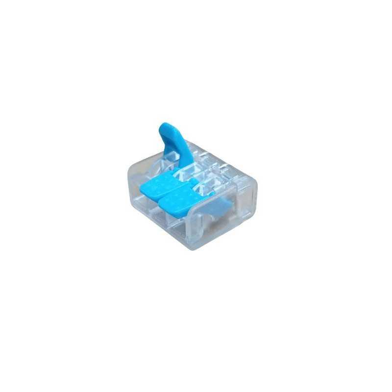 Conector de 1 polo 3 salidas salidas azul/blanco
