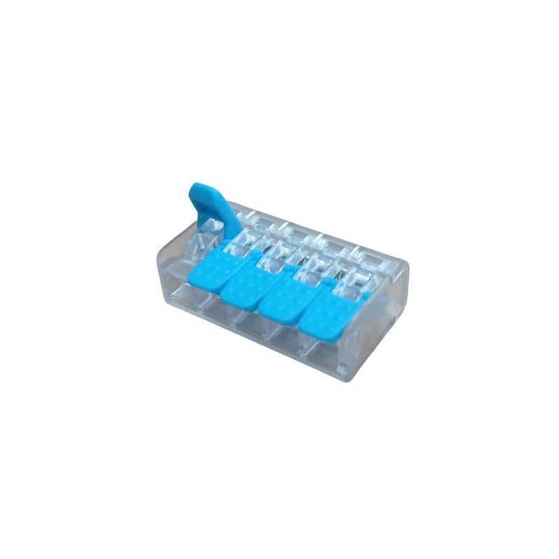 Conector de 1 polo 5 salidas salidas azul/blanco