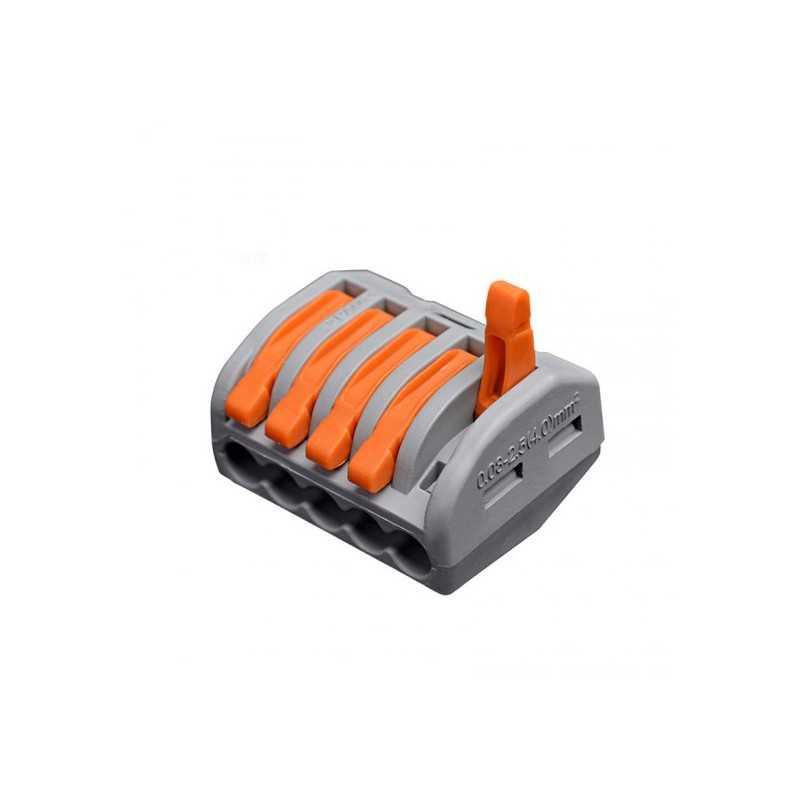 Conector rapido de 1 polo 5 salidas naranjo/gris