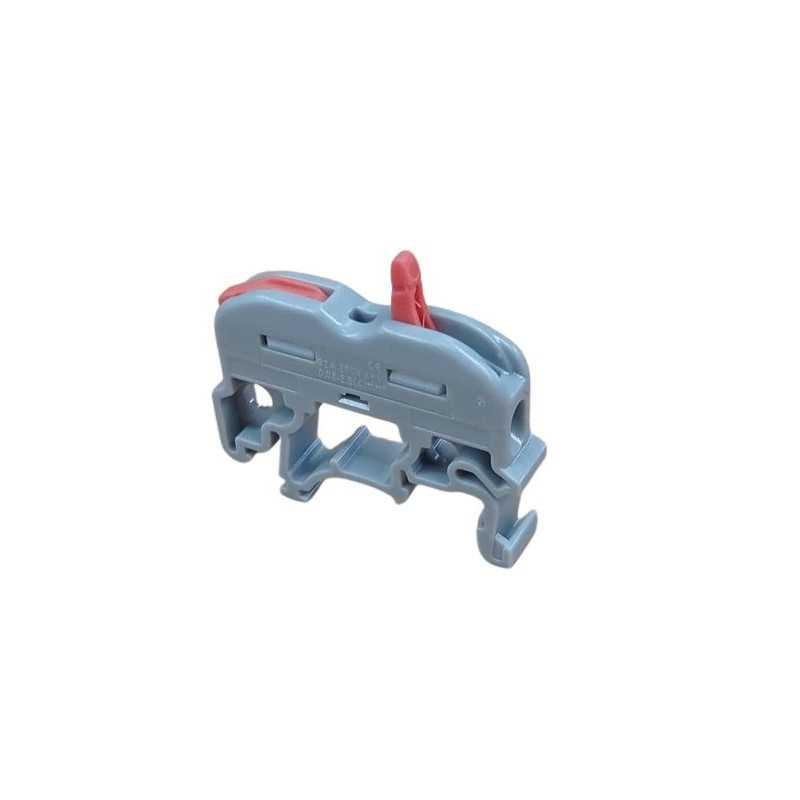 Conector rapido a riel Din, de 1 polo naranjo/gris