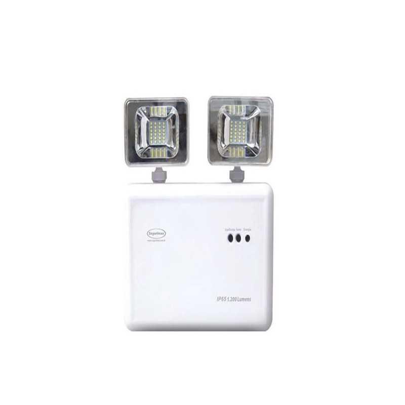 Ilumin. de emergencia LED, 2 focos, 1.200 Lum. Ni/Cd, IP65, SEC