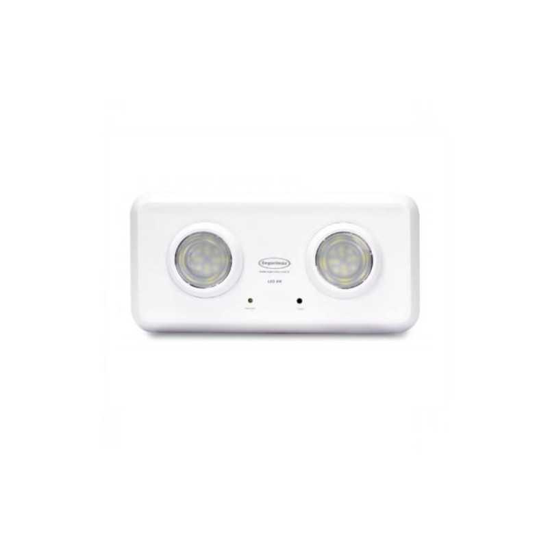 Ilum. EMERGENCIA, IP20, 24 Led (12xfoco) 220V,6W,410Lm-Litio