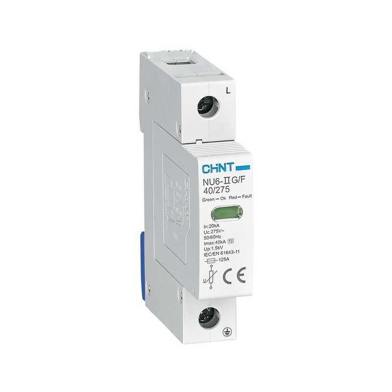Supresor transiente 1P 385Vac, Imax 40kA, 1.8kV con indicacion