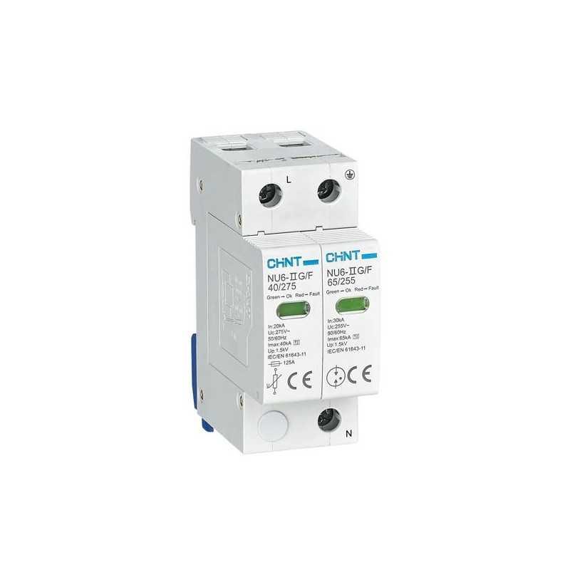 Supresor transiente 1P+N 385Vac, Imax 40kA, 1.8kV c/ indicador