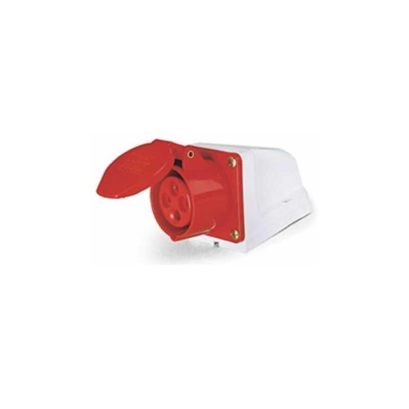Enchufe Hembra Fijo sobrepuesto, 3P+T, 16A, IP44