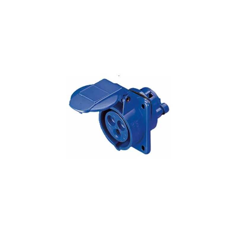Enchufe Hembra Fijo Embutido, 2P+T, 16A, IP44