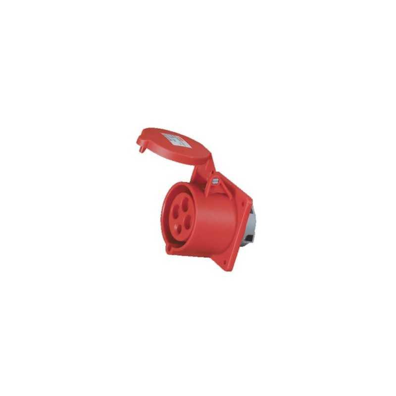 Enchufe Hembra Fijo embutido, 3P+T, 16A, IP44