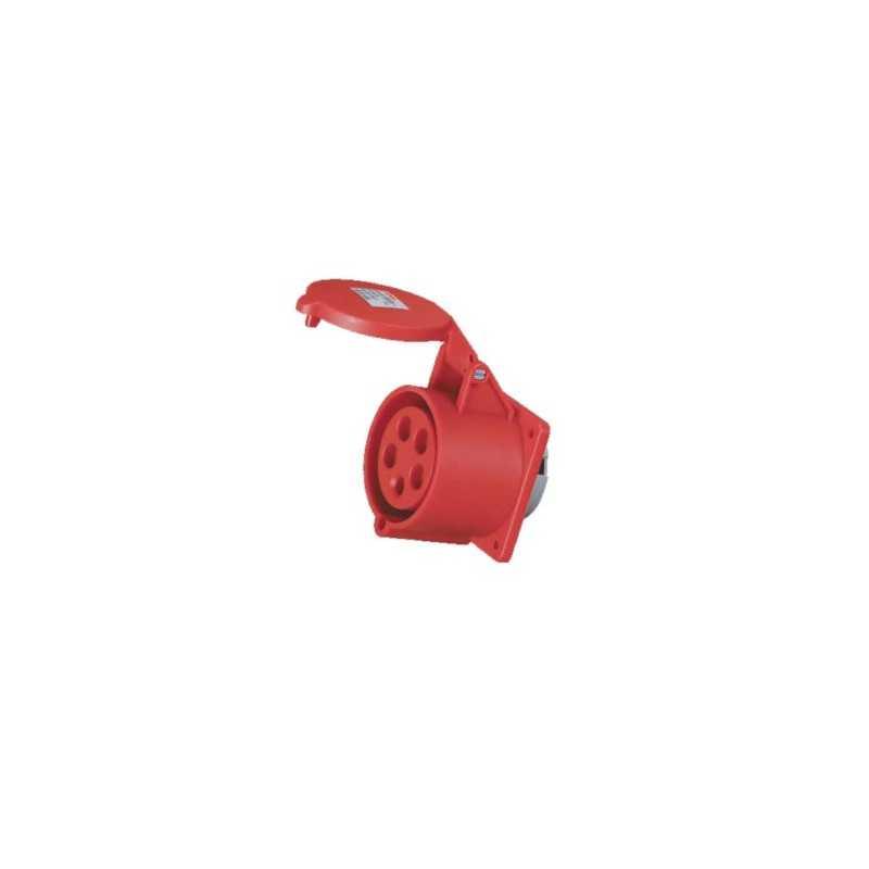 Enchufe Hembra Fijo embutido, 3P+N+T, 32A, IP44