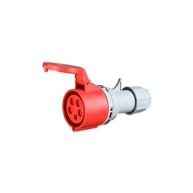 Enchufe Hembra, volante, 3P+N+T, 32A, IP44