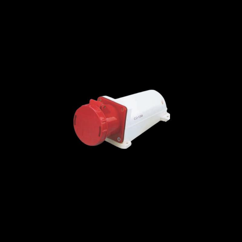 Enchufe+hembra+sobrepuesto+90°+IP66+63A+380V+3P%2BN%2B