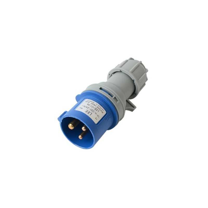 Enchufe Macho, volante, 2P+T, 32A, IP44