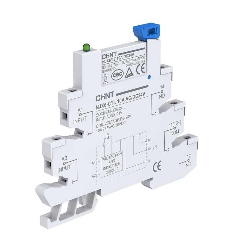 Conjunto Relé Interfaz 1NA/NC 6A
