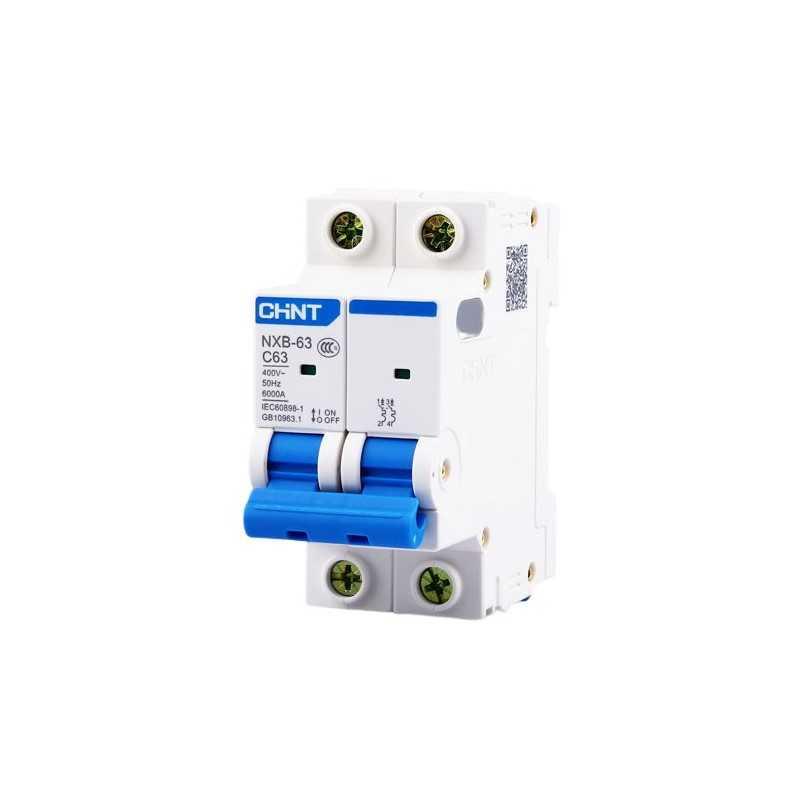 Interruptor Automático 2Px25A 10kA Curva B, Certificación SEC, NXB-63H