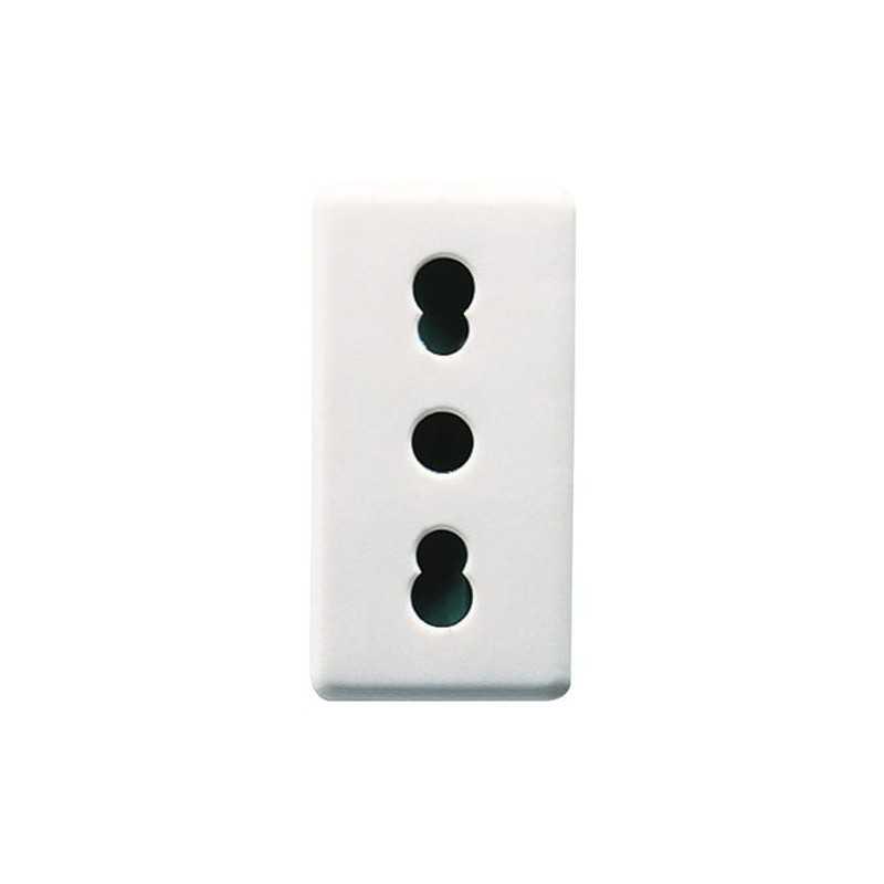 Módulo Enchufe Hembra 2P+T 10/16A 250V Blanco